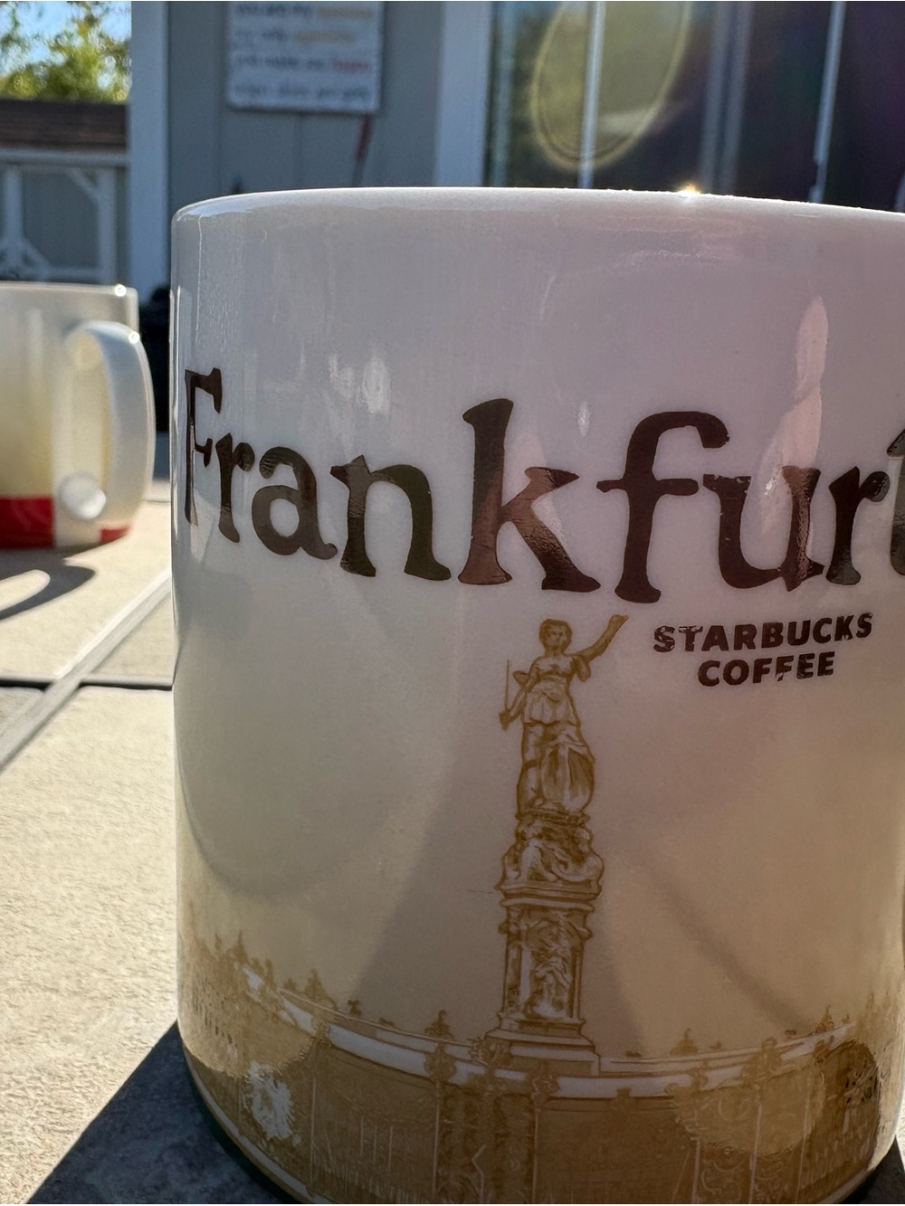 Starbucks Frankfurt Mug - White with Gold Accents